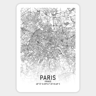 Paris City Map Sticker